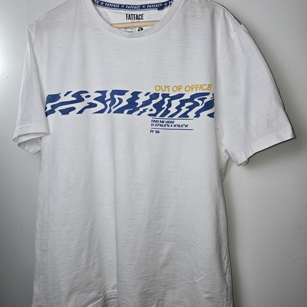 3 For $60.  Fat Face White and Blue Graphic T-Shirt